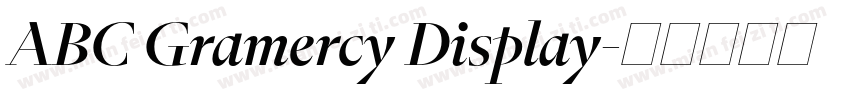 ABC Gramercy Display字体转换